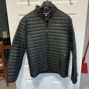 Eddie Bauer Men's Charcoal Black  Puffer Jacket Sz M